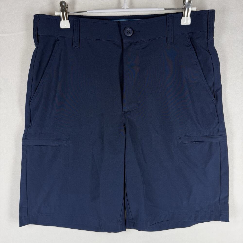 NWOT Birdie Bound Mens 30 Navy Blue Stretch Performance Golf Shorts Pockets